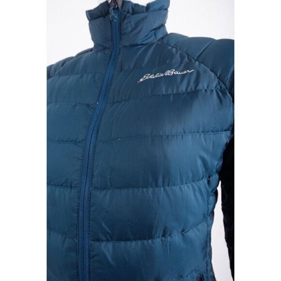 Eddie Bauer First Ascent Stormdown 800 Womens Down Puffer Coat Jacket XS Blue - Picture 4 of 8